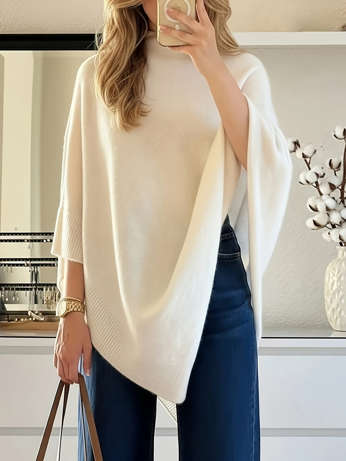 Écharpe grande taille, coupe oversize, toucher moelleux, vu de dos