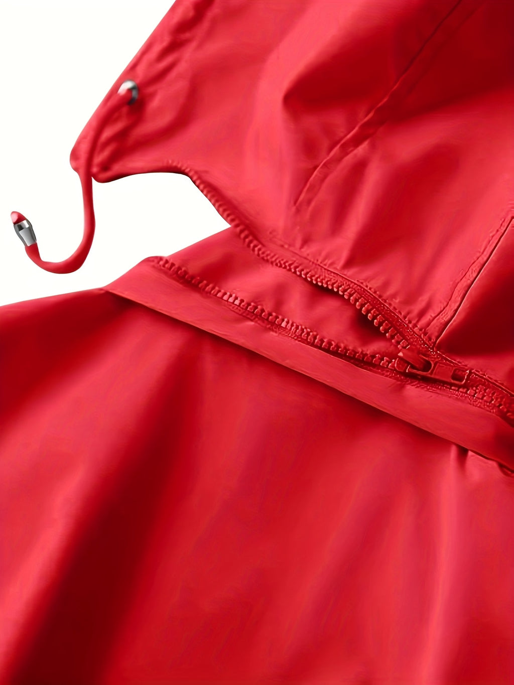 Veste grande taille à carreaux, coupe oversize, capuche, détail du tissu