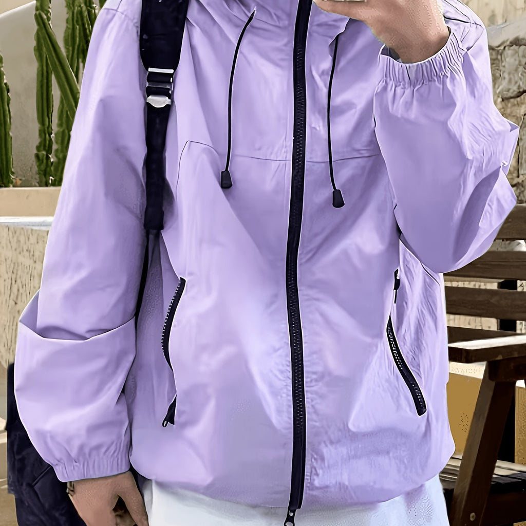 Veste grande taille, coupe oversize, capuche — matière : polyester