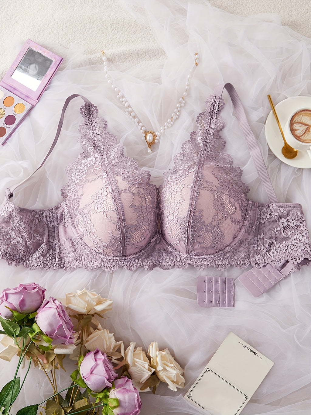 Soutien-gorge grande taille — Dentelle festonnée six coloris