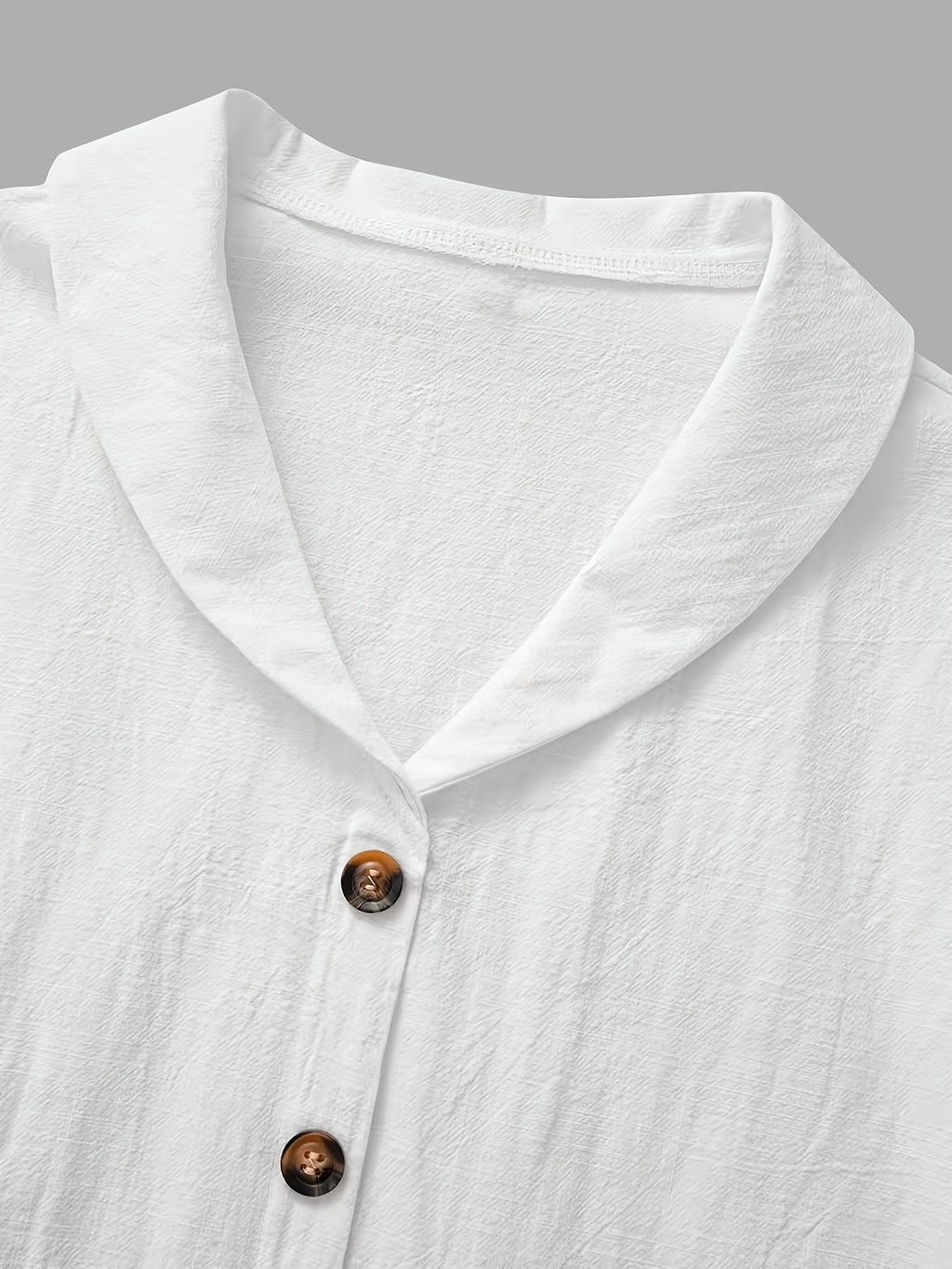 Pull grande taille, manches courtes, toucher naturel, vu de dos