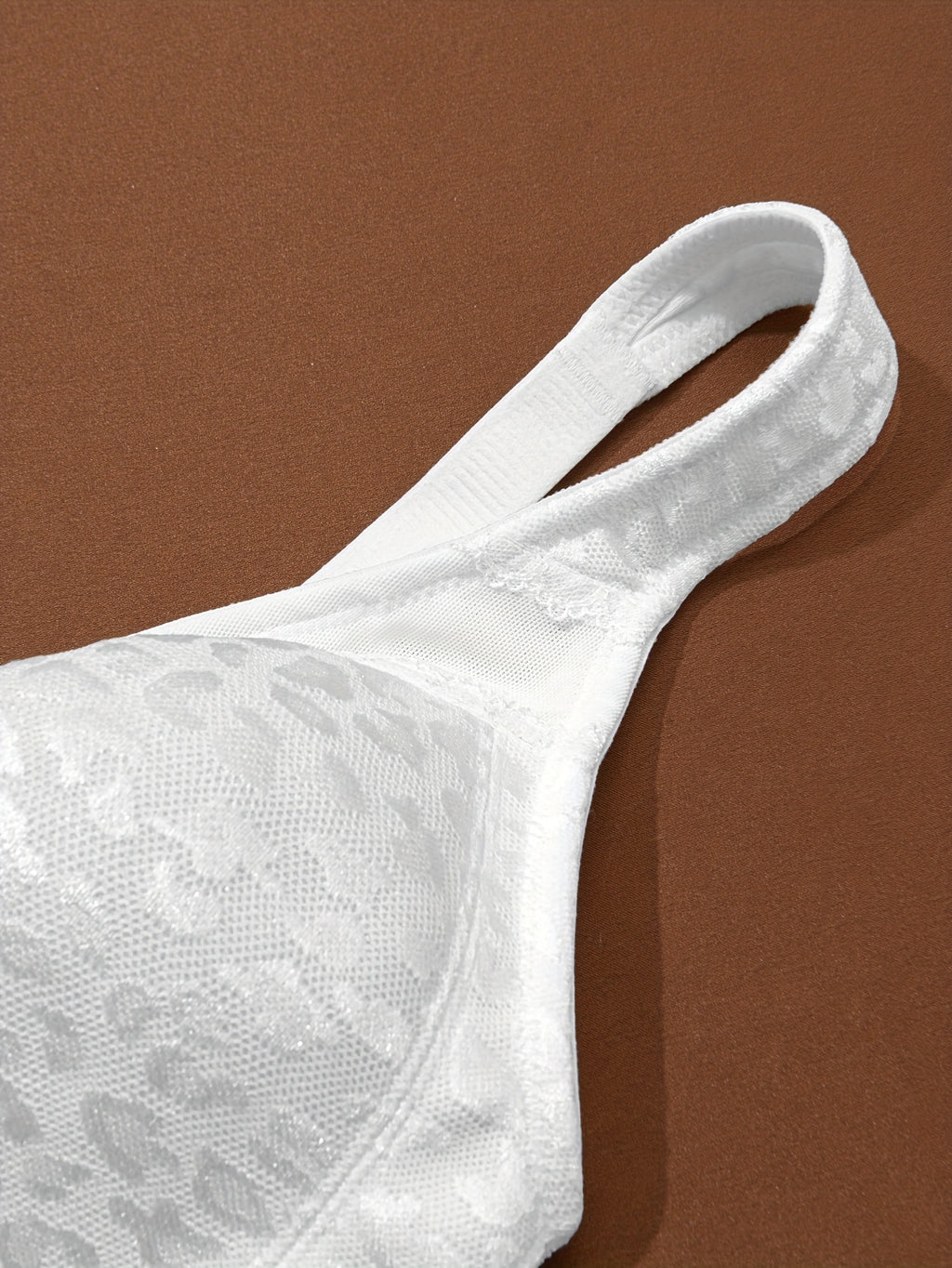 Soutien-gorge grande taille, léopard tissé en trois tons