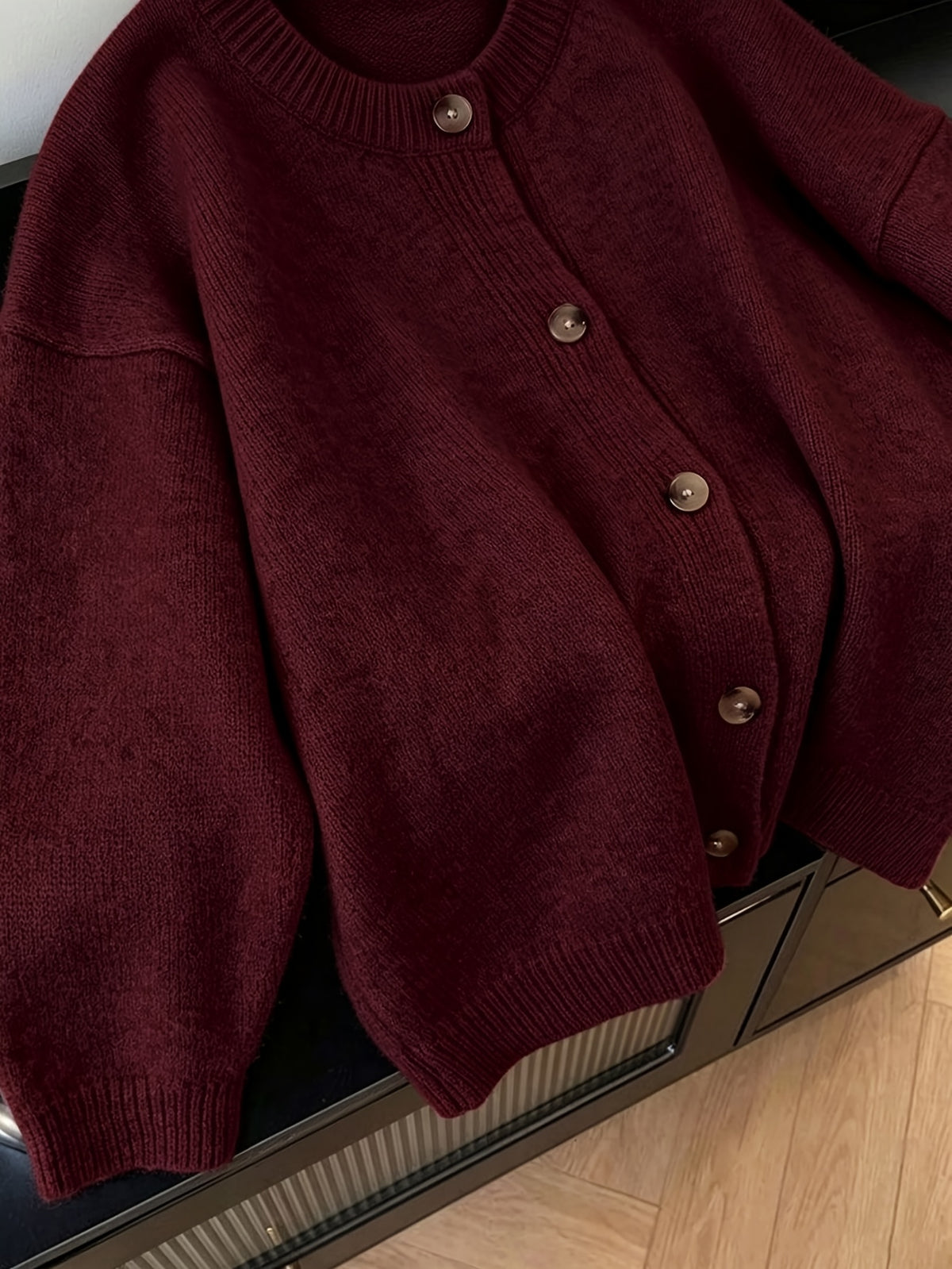 Cardigan grande taille, coupe ample, chaleur d'hiver, porté de face