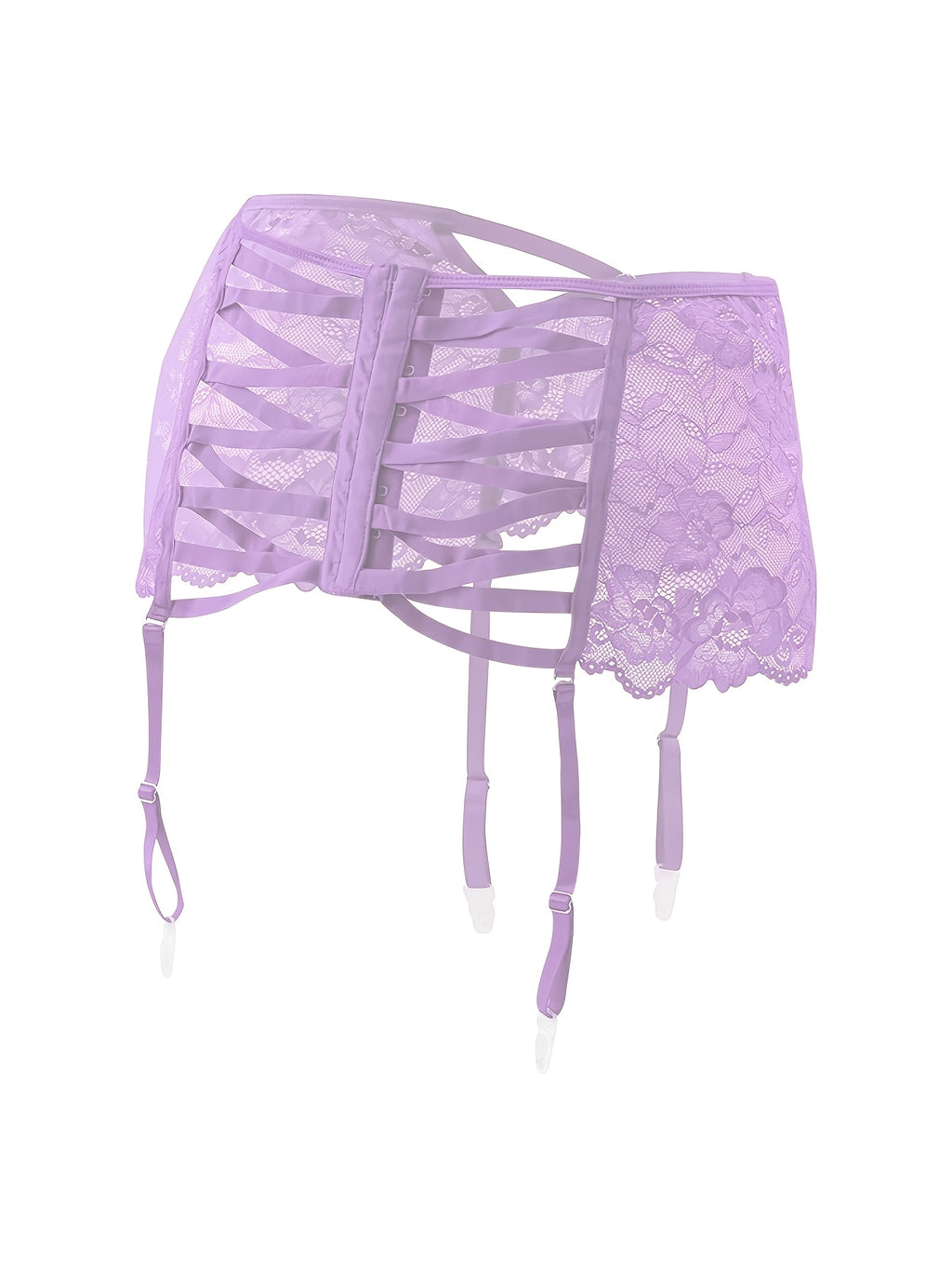 Ensemble grande taille en dentelle — Ceinture assortie et effet ajouré, autre coloris