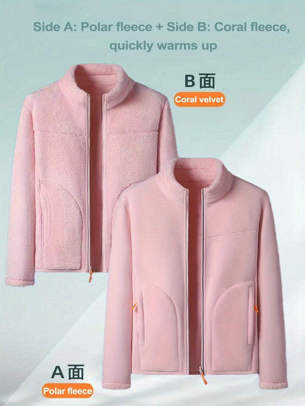 Veste grande taille, chaleur d'hiver, esprit sportif, visuel produit