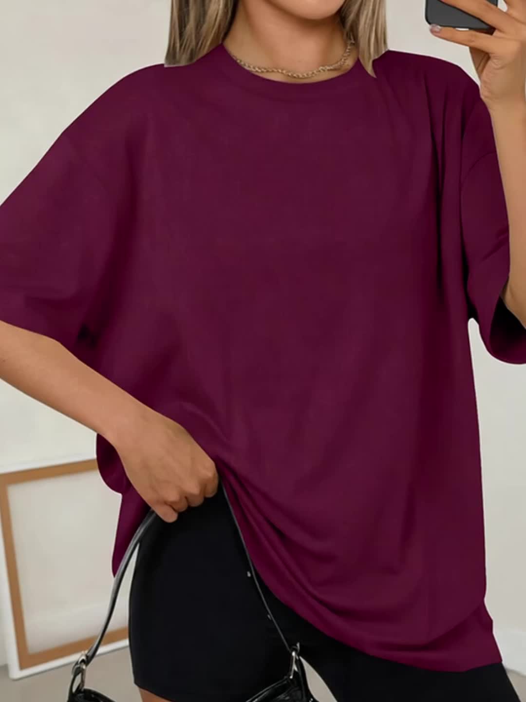 T-shirt grande taille, coupe ample, manches courtes, esprit sportif, autre coloris
