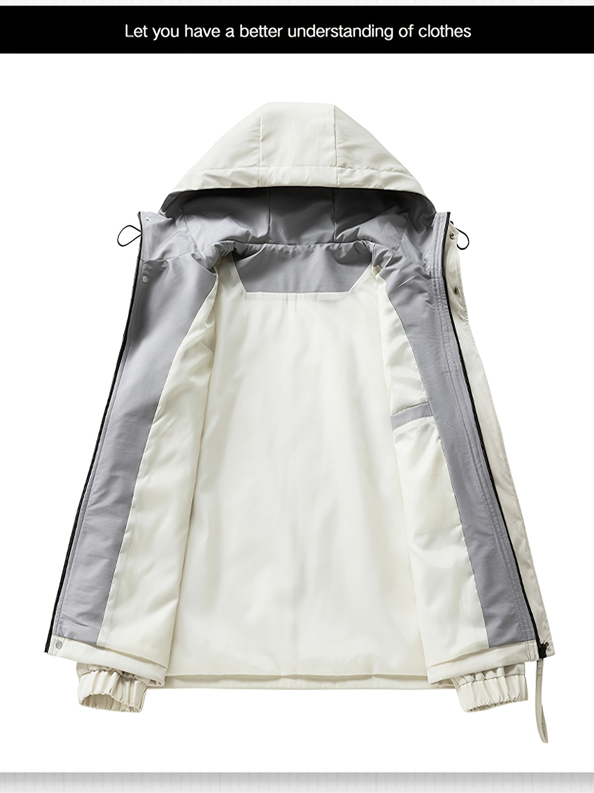 Veste grande taille, coupe ample, poches pratiques, coupe-vent, vue de profil