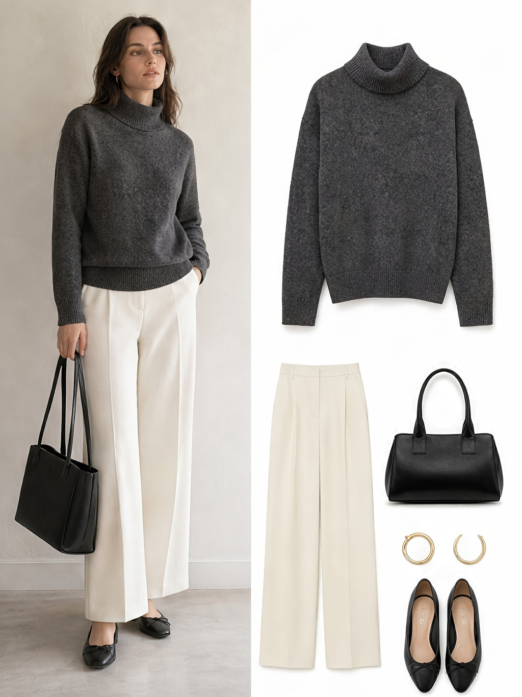 Pull grande taille en laine, manches longues, tenue chaude, autre coloris