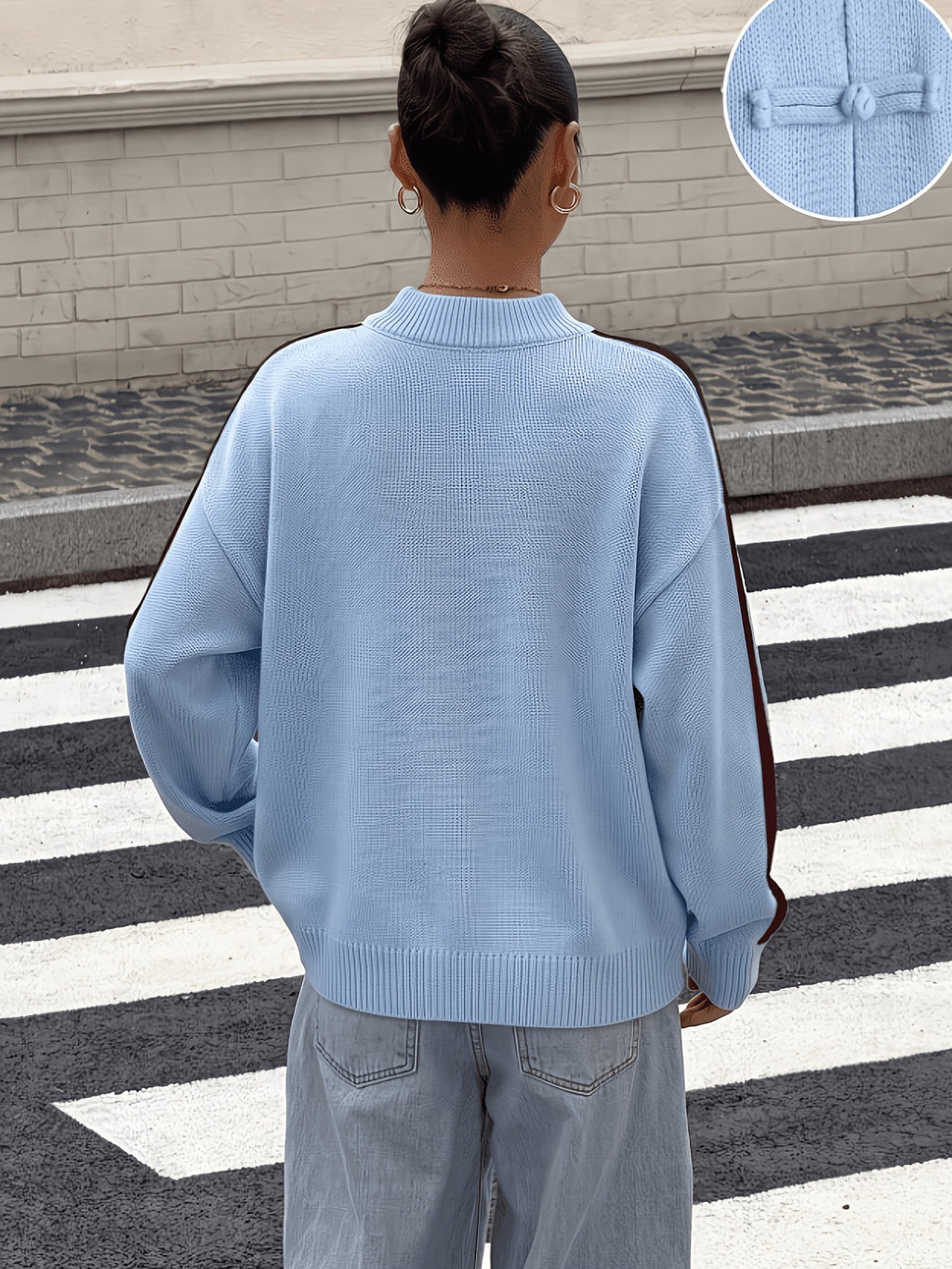 Veste grande taille, coupe oversize, manches longues, chaleur d'hiver, porté de face