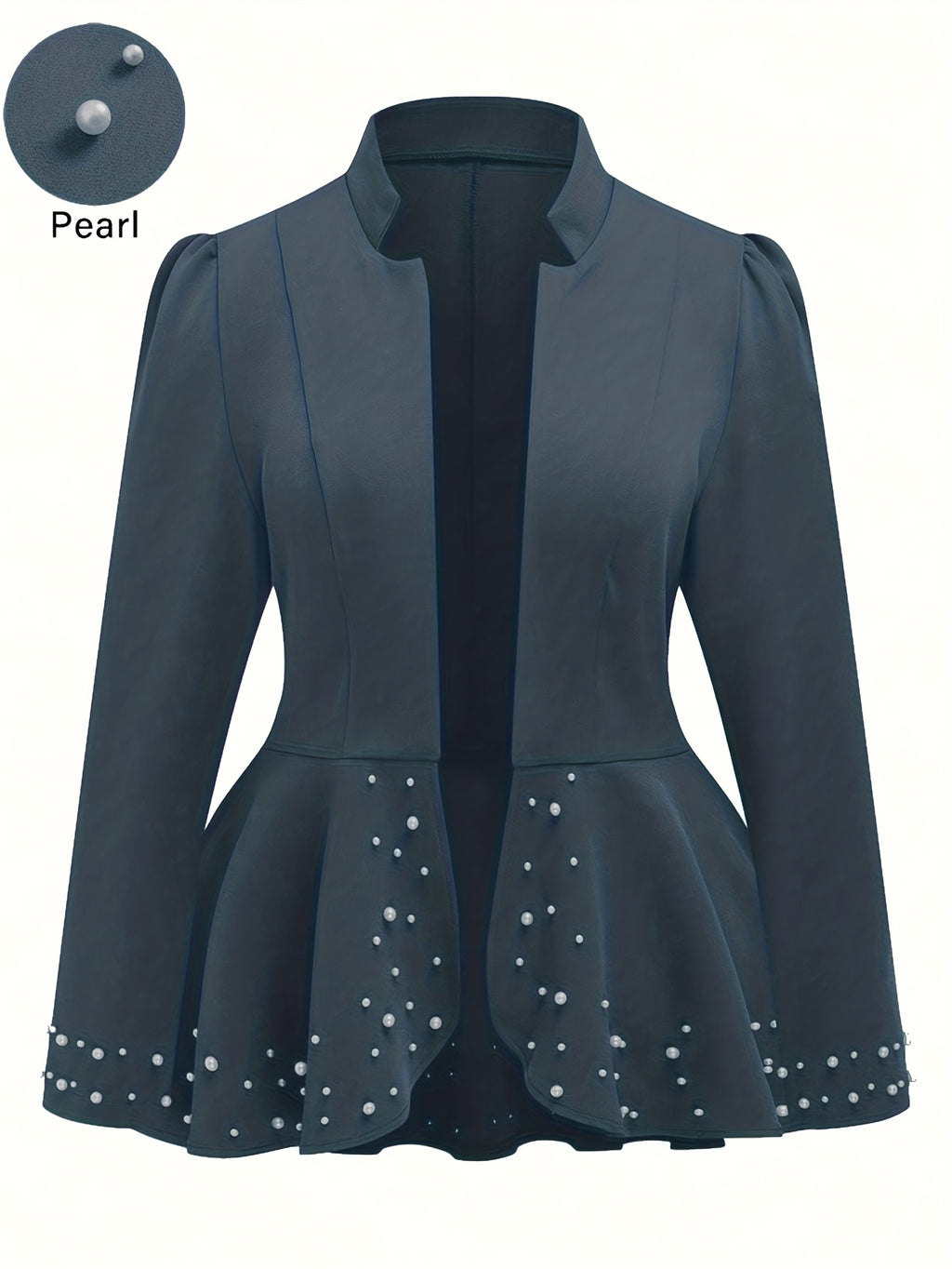 Pull grande taille, coupe oversize, col montant, détail du tissu