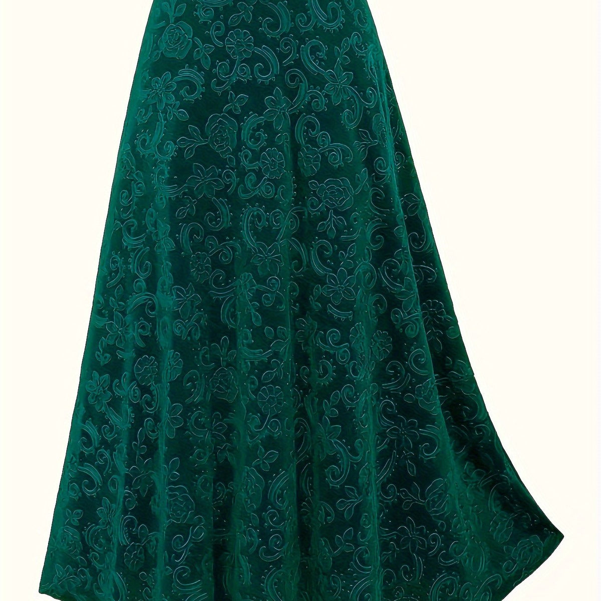 Jupe grande taille à imprimé fleuri, coupe droite, esprit décontracté, vu de dos