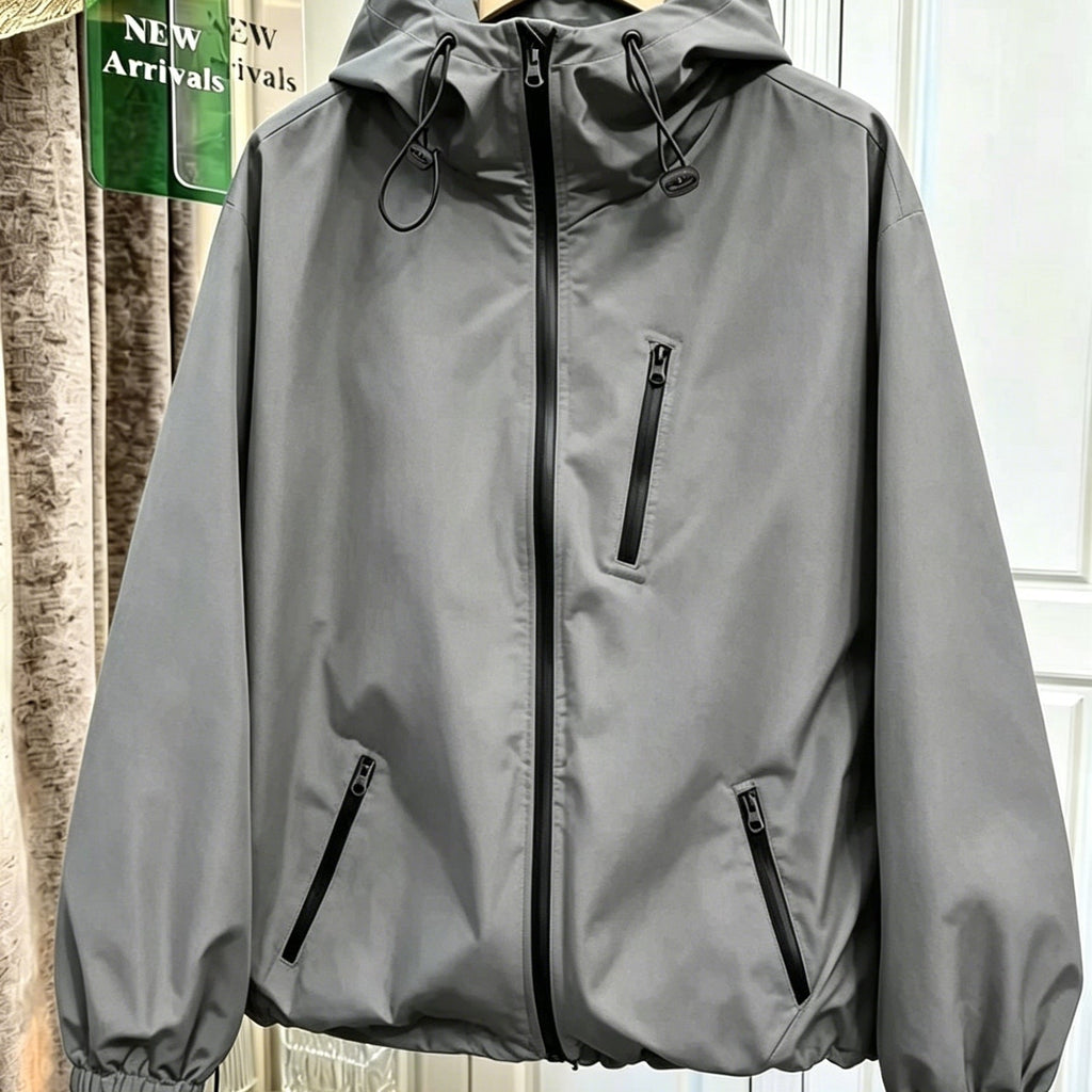 Veste grande taille, poches pratiques, coupe-vent, vu de dos