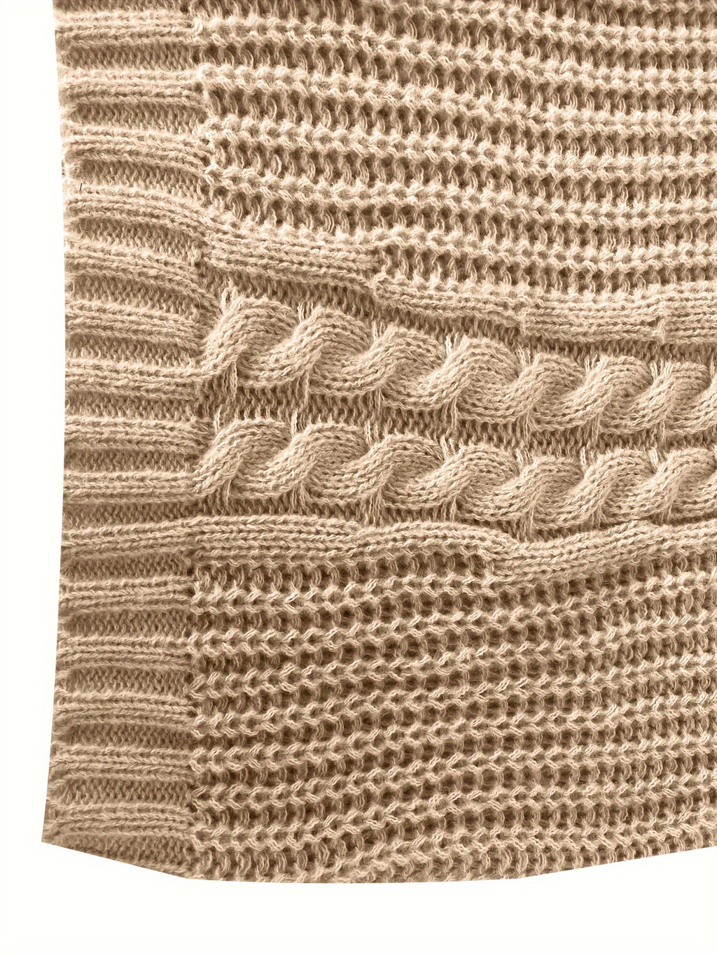 Pull grande taille, col V, forte élasticité, porté de face