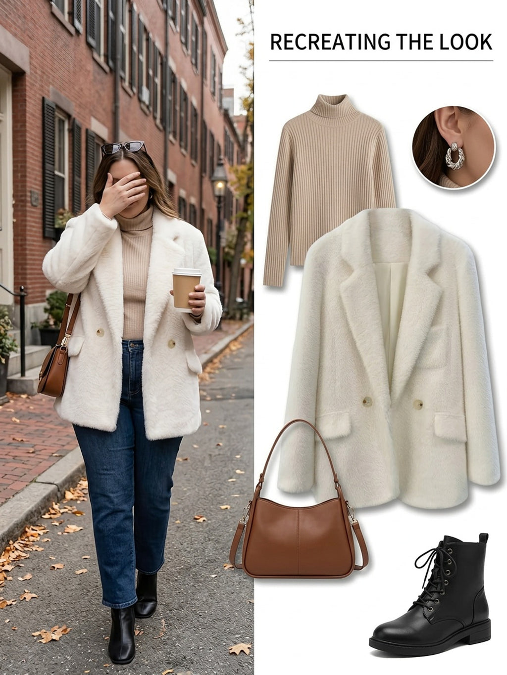 Manteau grande taille, coupe oversize, col à revers, boutonnage, tissu opaque
