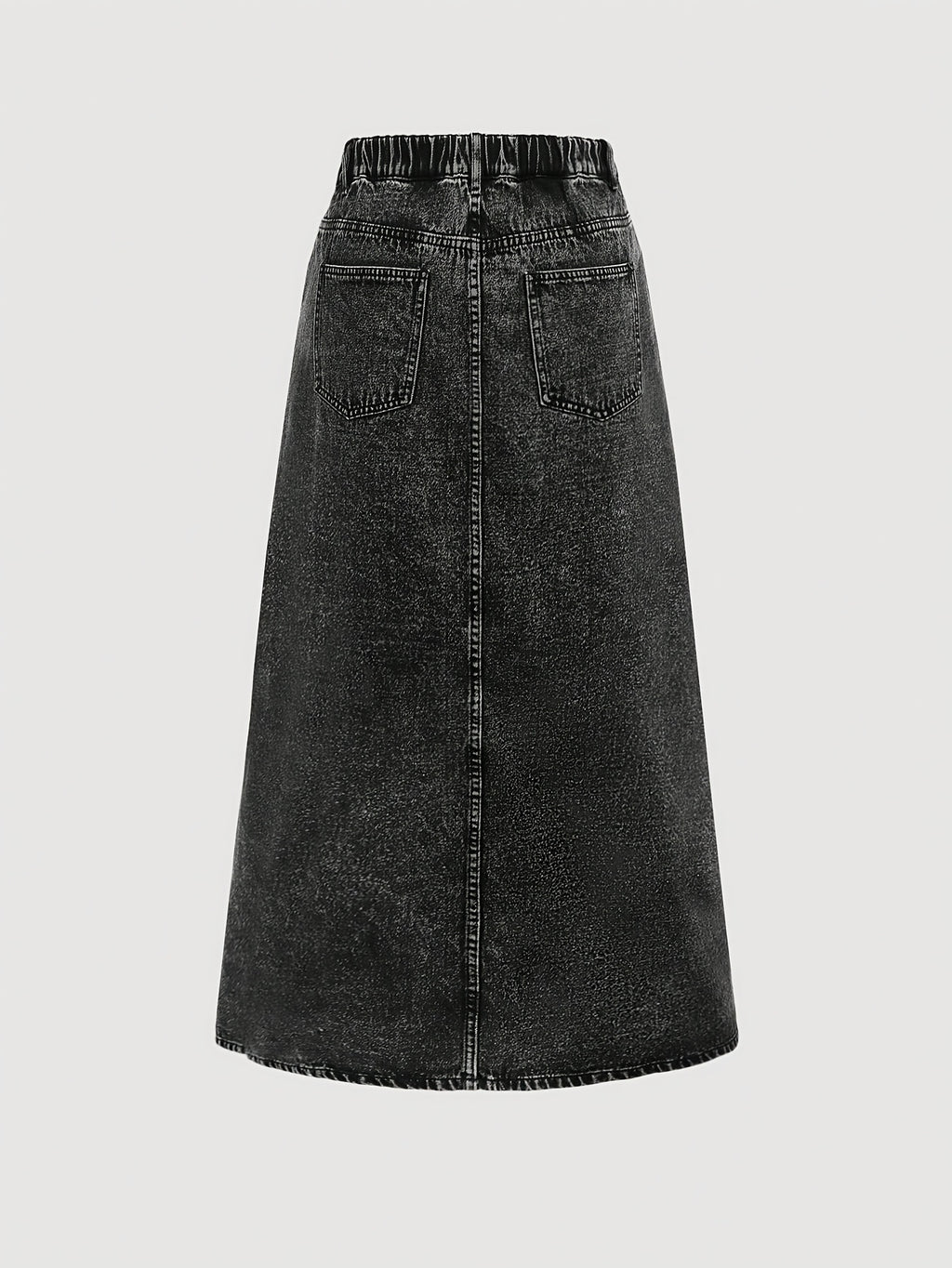 Jupe grande taille, coupe oversize, longueur midi, fente, tissu opaque
