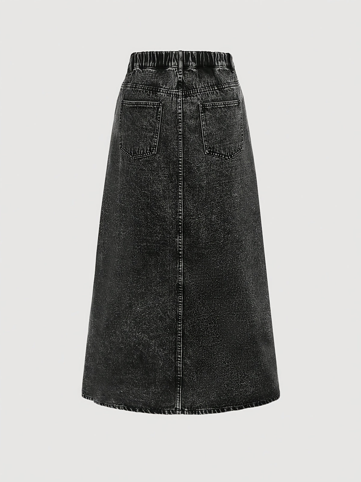 Jupe grande taille, coupe oversize, longueur midi, fente, tissu opaque