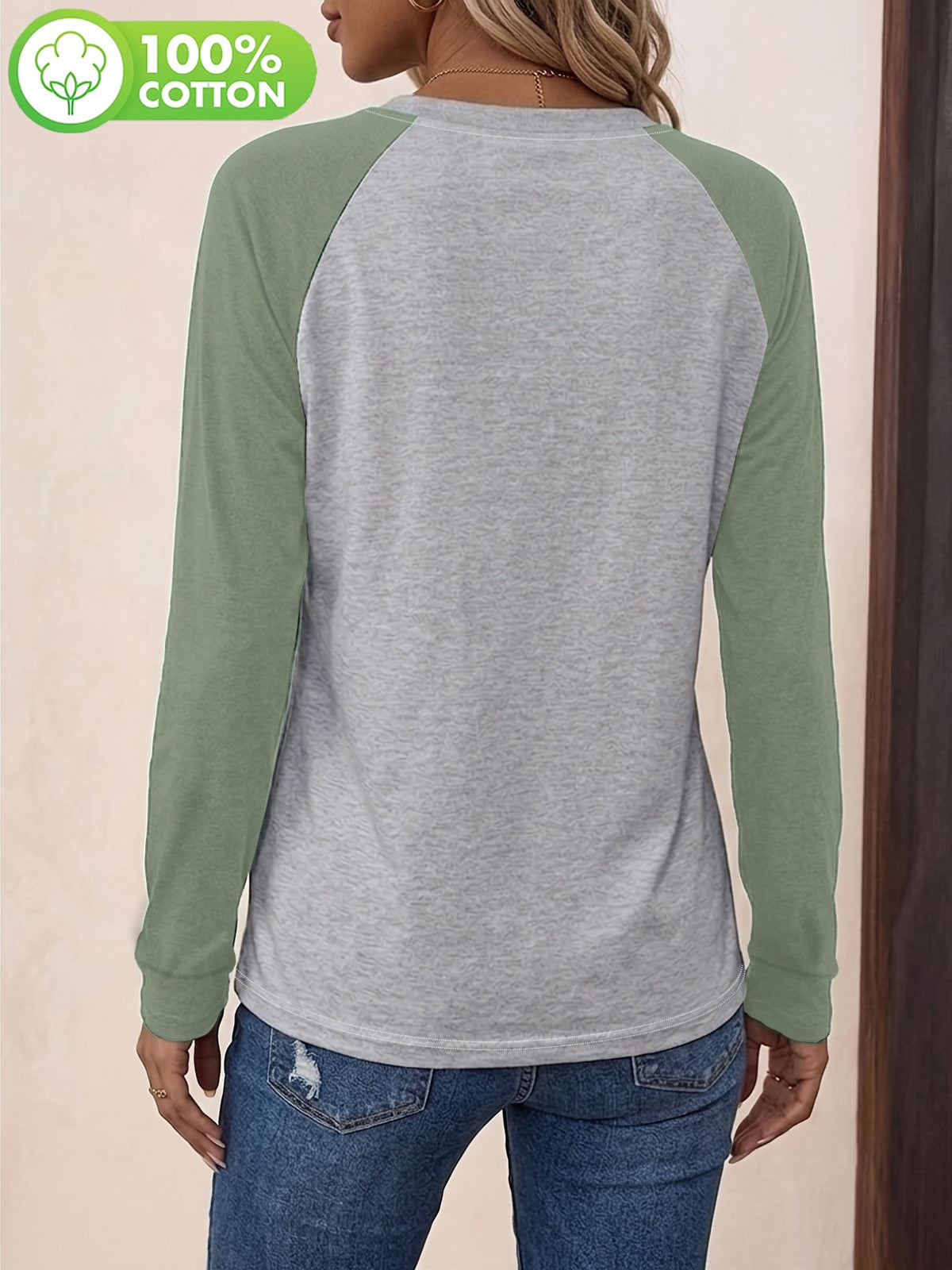 T-shirt grande taille, coupe ample, manches longues, toucher naturel, visuel produit
