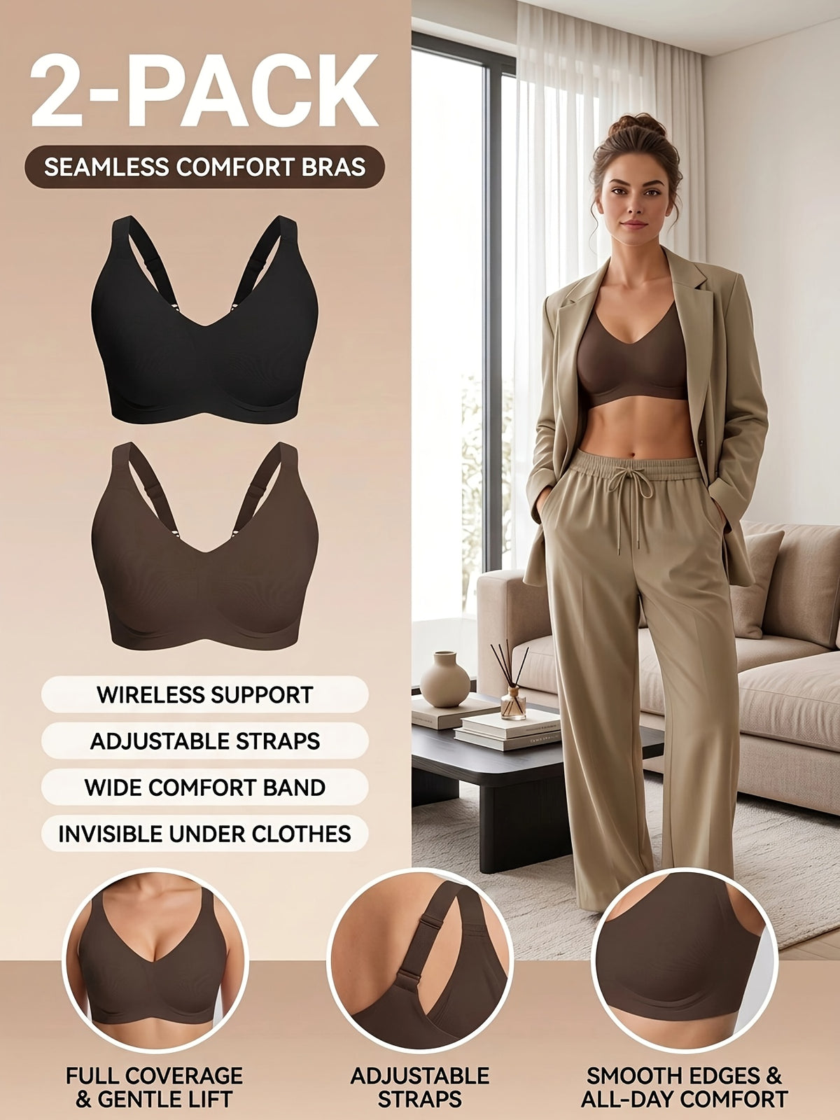 Soutien-gorge grande taille — Duo à coupole moulée, appui W