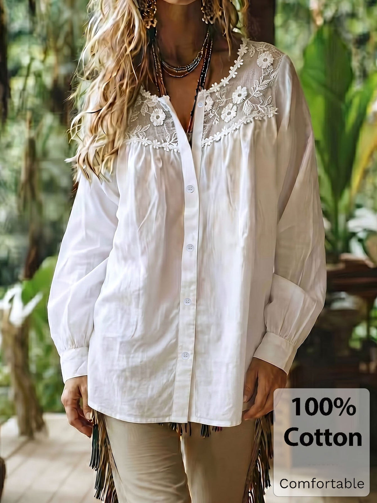 Chemise grande taille, porté de face
