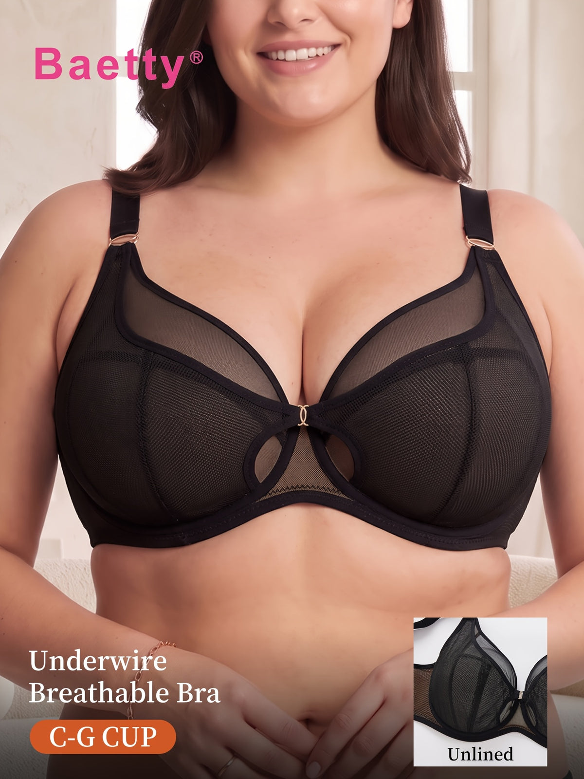 Soutien-gorge grande taille — Alvéoles ajourées au bonnet