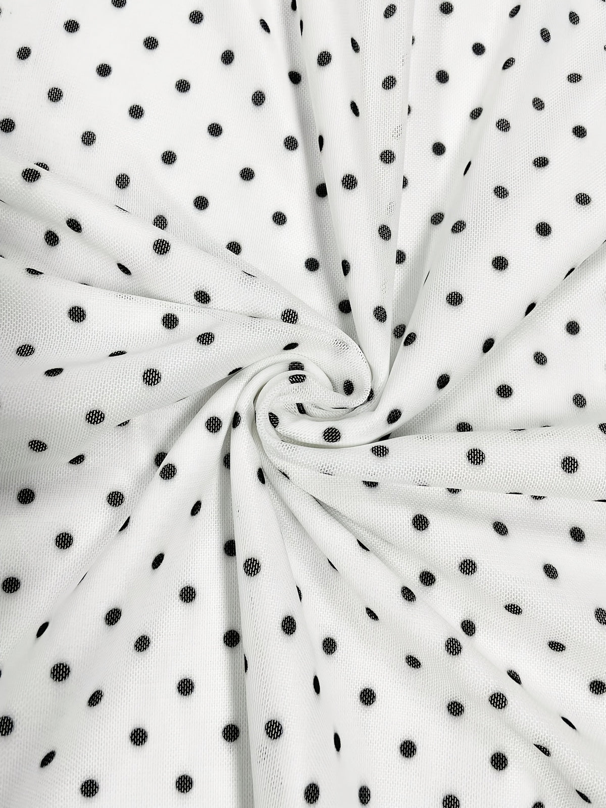 Jupe grande taille à pois, coupe droite, doublure, porté de face
