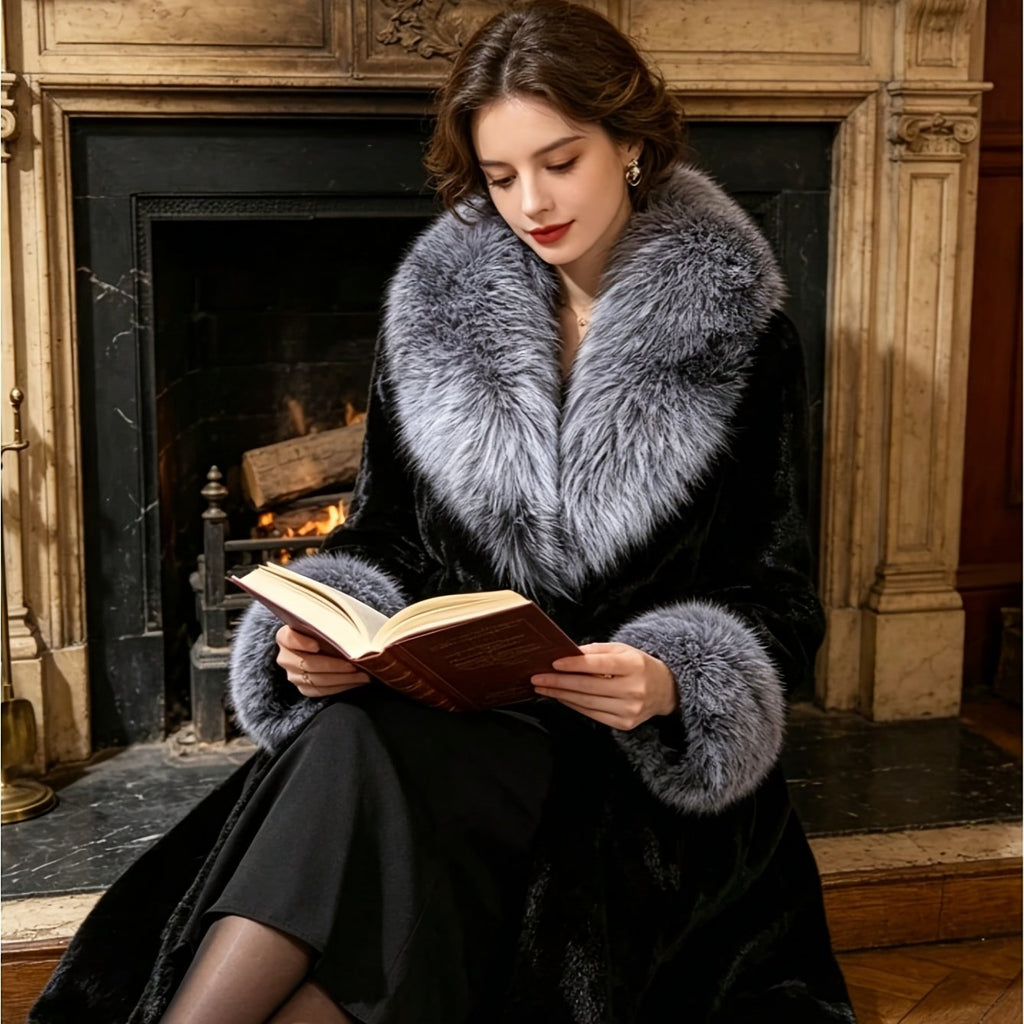 Manteau grande taille, chaleur d'hiver, longueur midi — matière : polyester
