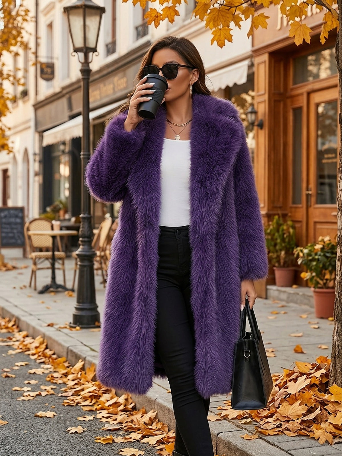 Manteau grande taille, coupe ample, tissu opaque