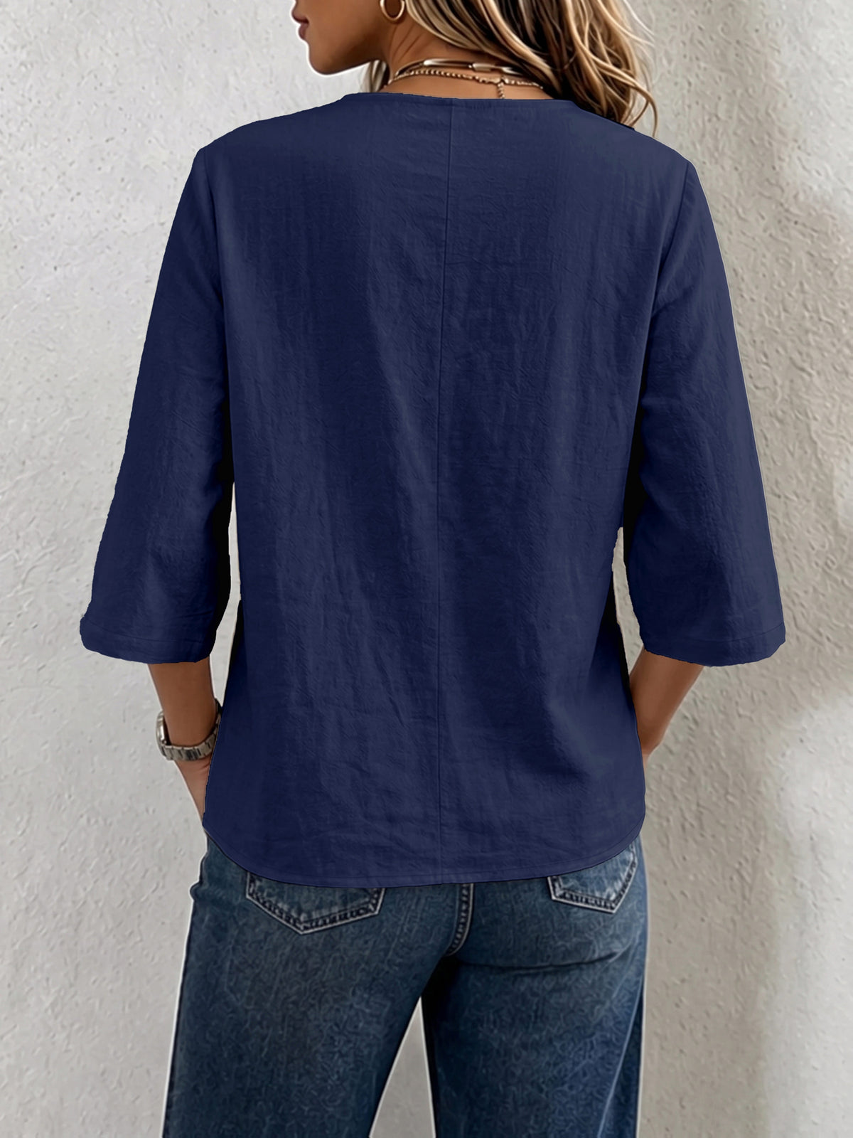 Top grande taille, coupe oversize, toucher naturel, visuel produit