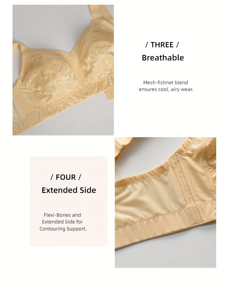 Soutien-gorge minimiseur grande taille — Noir, rose et champagne