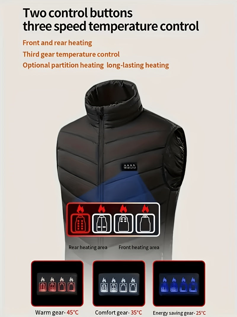 Veste grande taille, fermeture zippée, chaleur d'hiver, coupe-vent — composition : 100% Polyester
