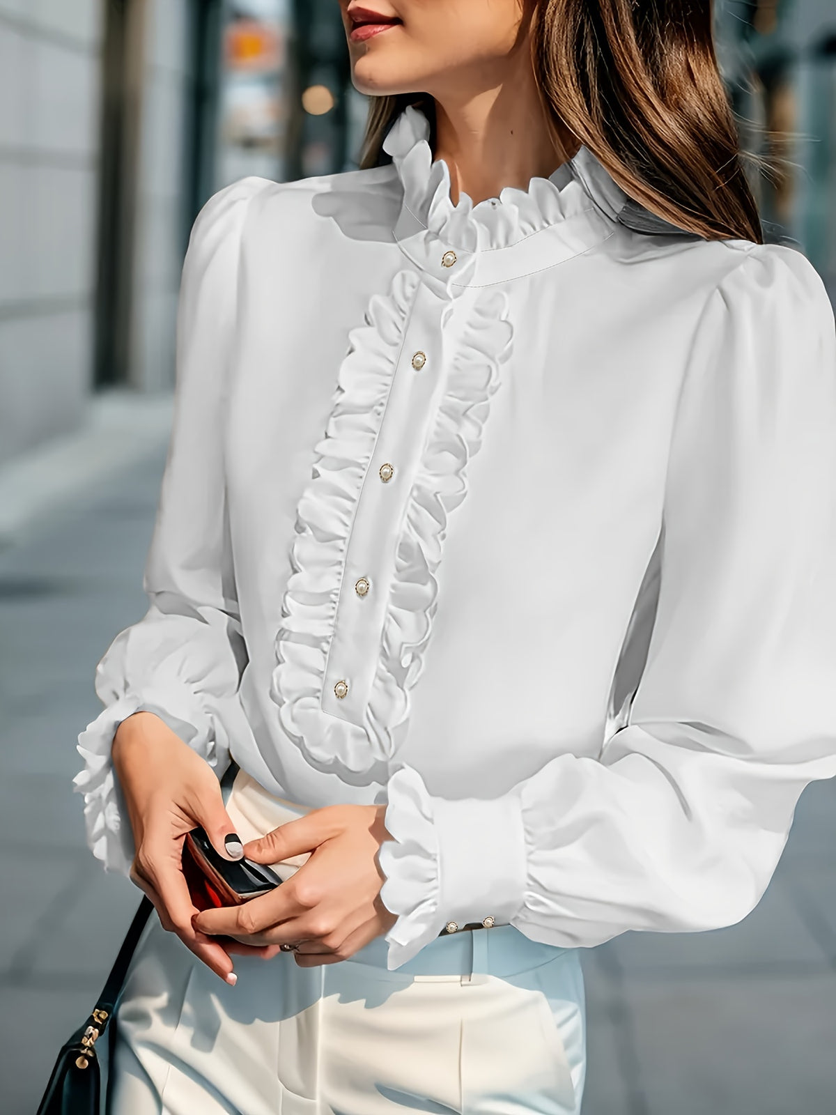 Blouse grande taille, volants Image