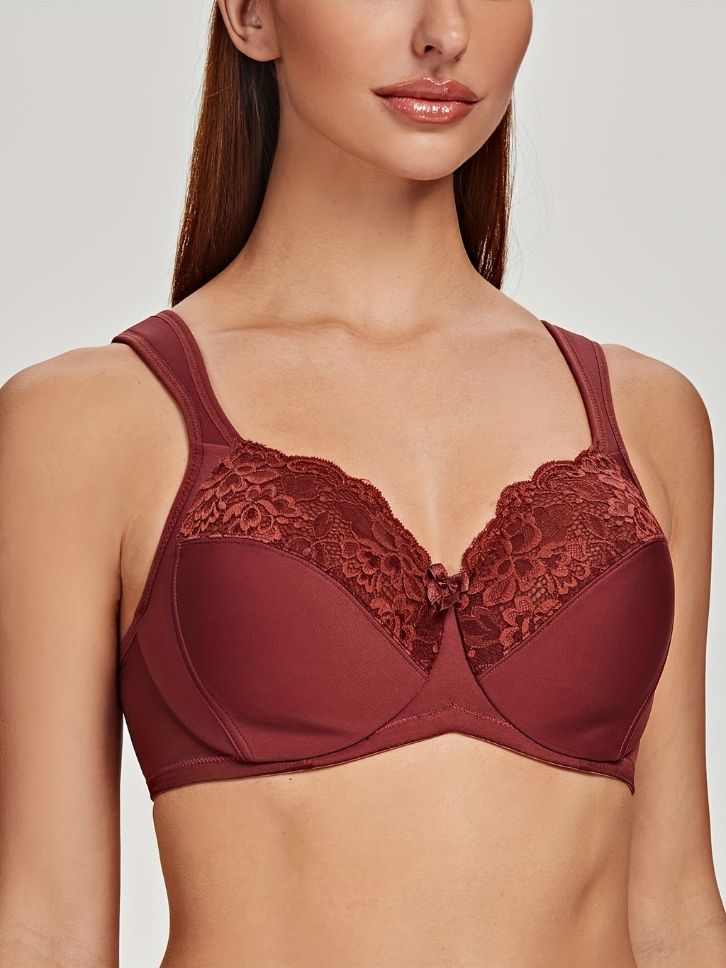 Soutien-gorge emboîtant grande taille — Dentelle florale