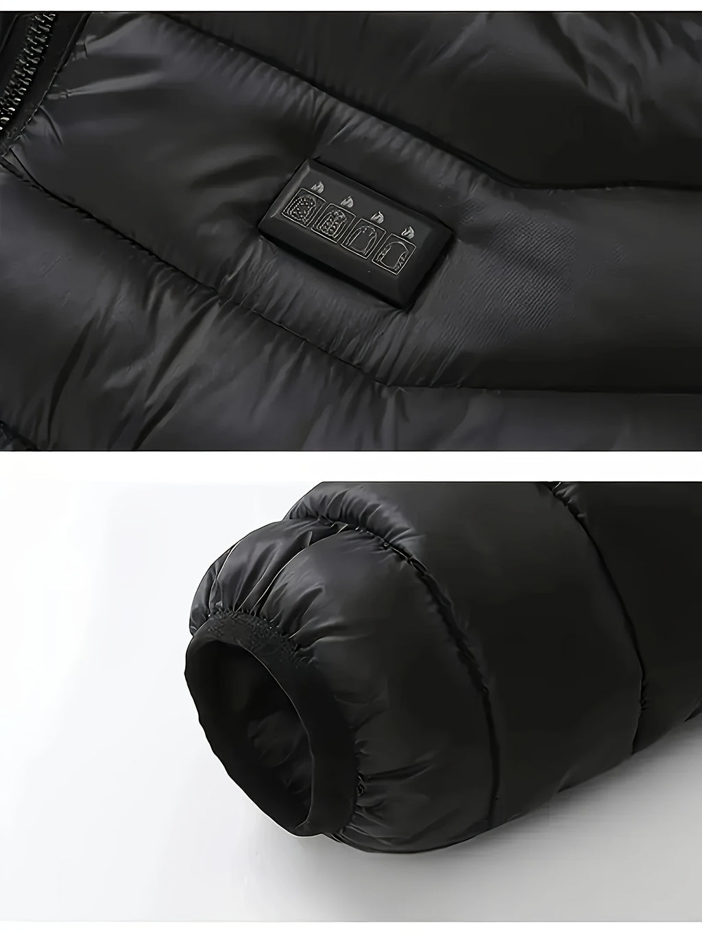 Veste grande taille, capuche, fermeture zippée, chaleur d'hiver, tissu opaque