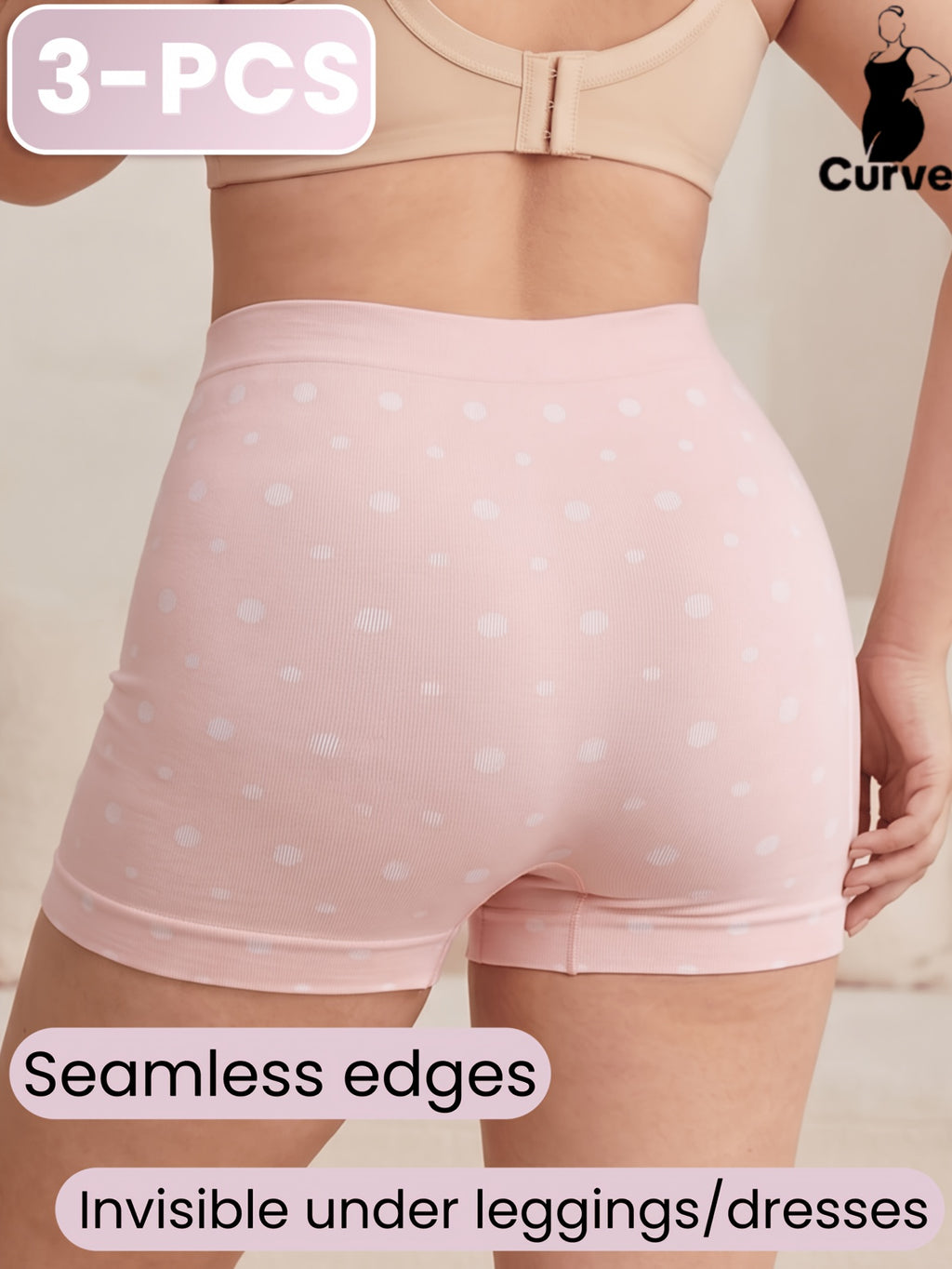 Culotte grande taille à pois, ligne épurée