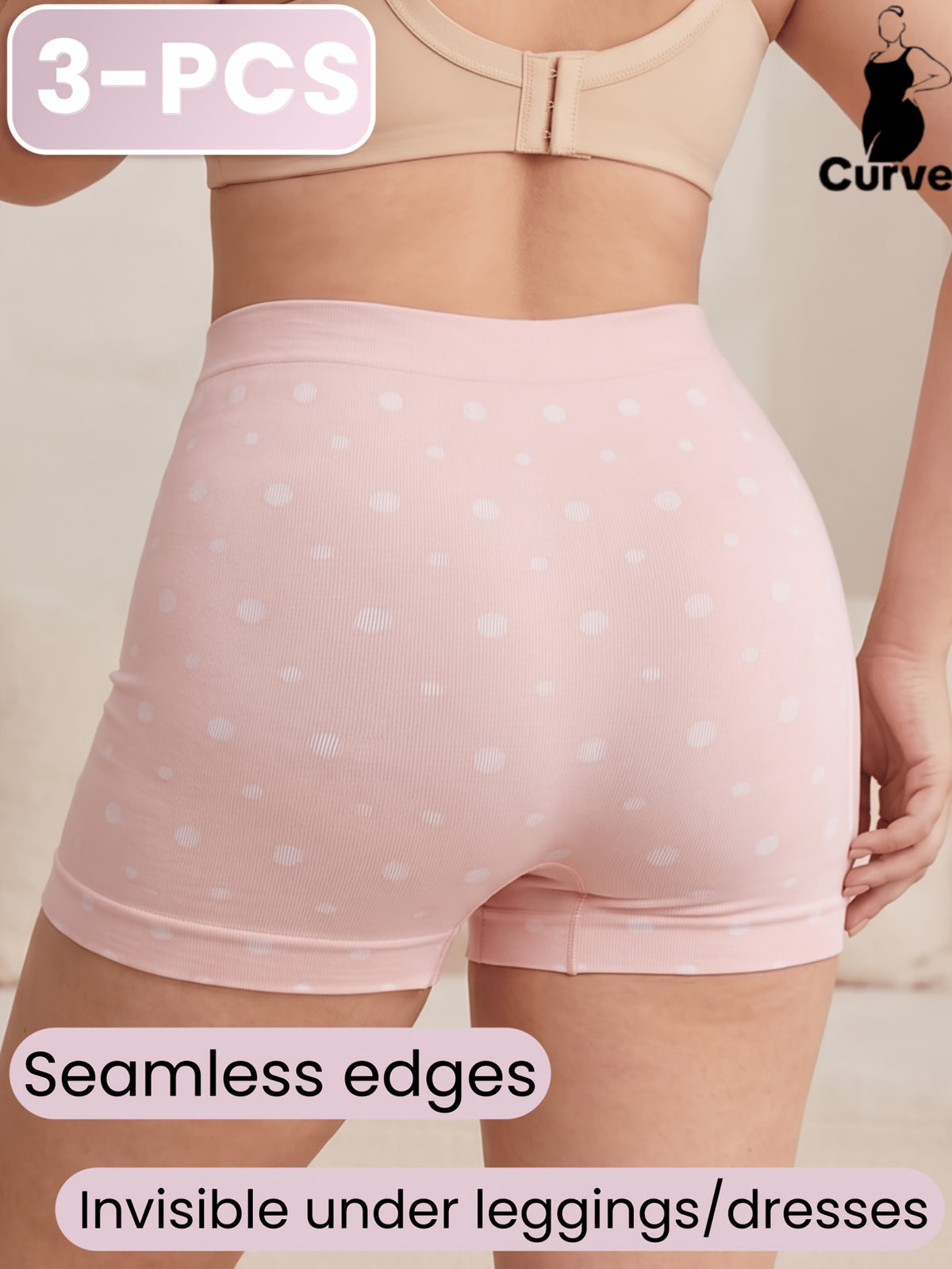 Culotte grande taille à pois, ligne épurée