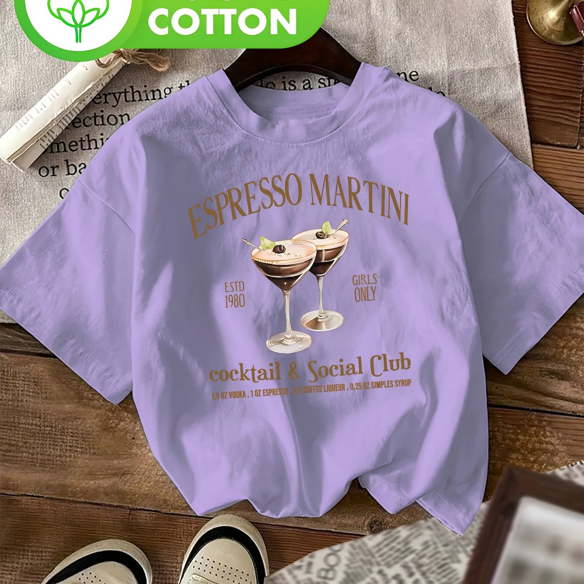 T-shirt grande taille, col rond, manches courtes, toucher naturel, vu de dos