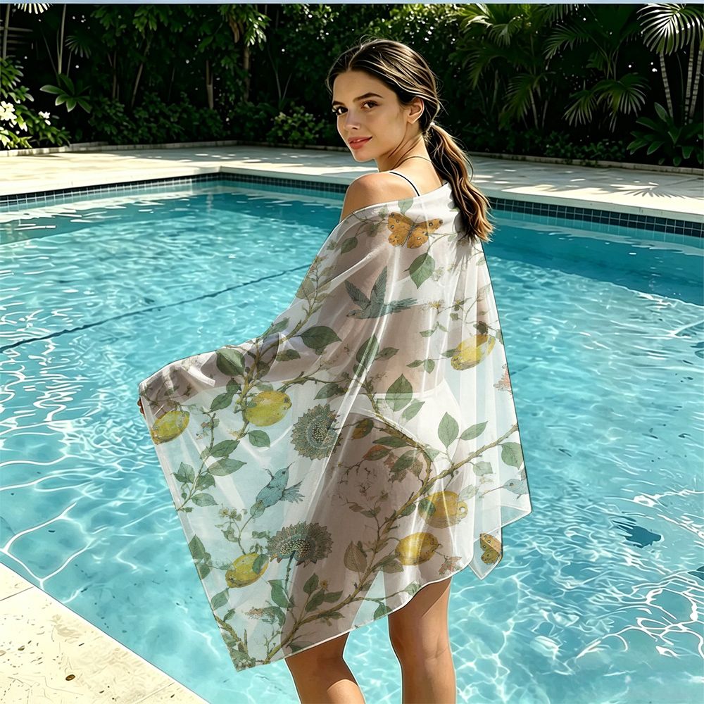 Maillot de bain grande taille à imprimé fleuri, allure vintage, détail du col