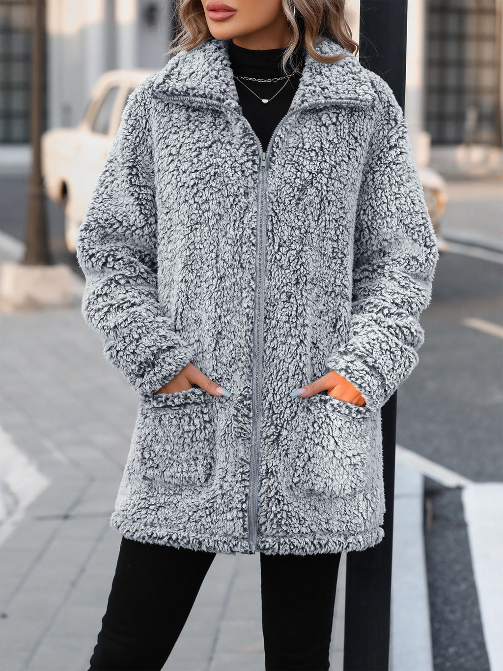 Manteau grande taille, vu de dos