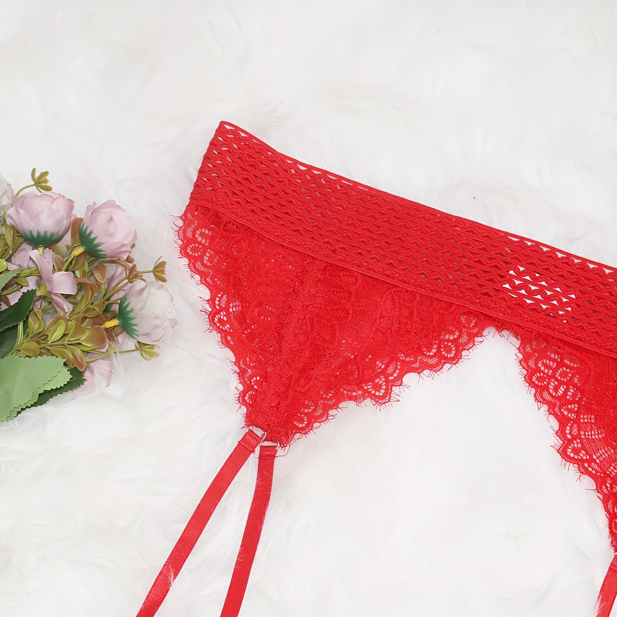 Collant grande taille en dentelle, vue de profil