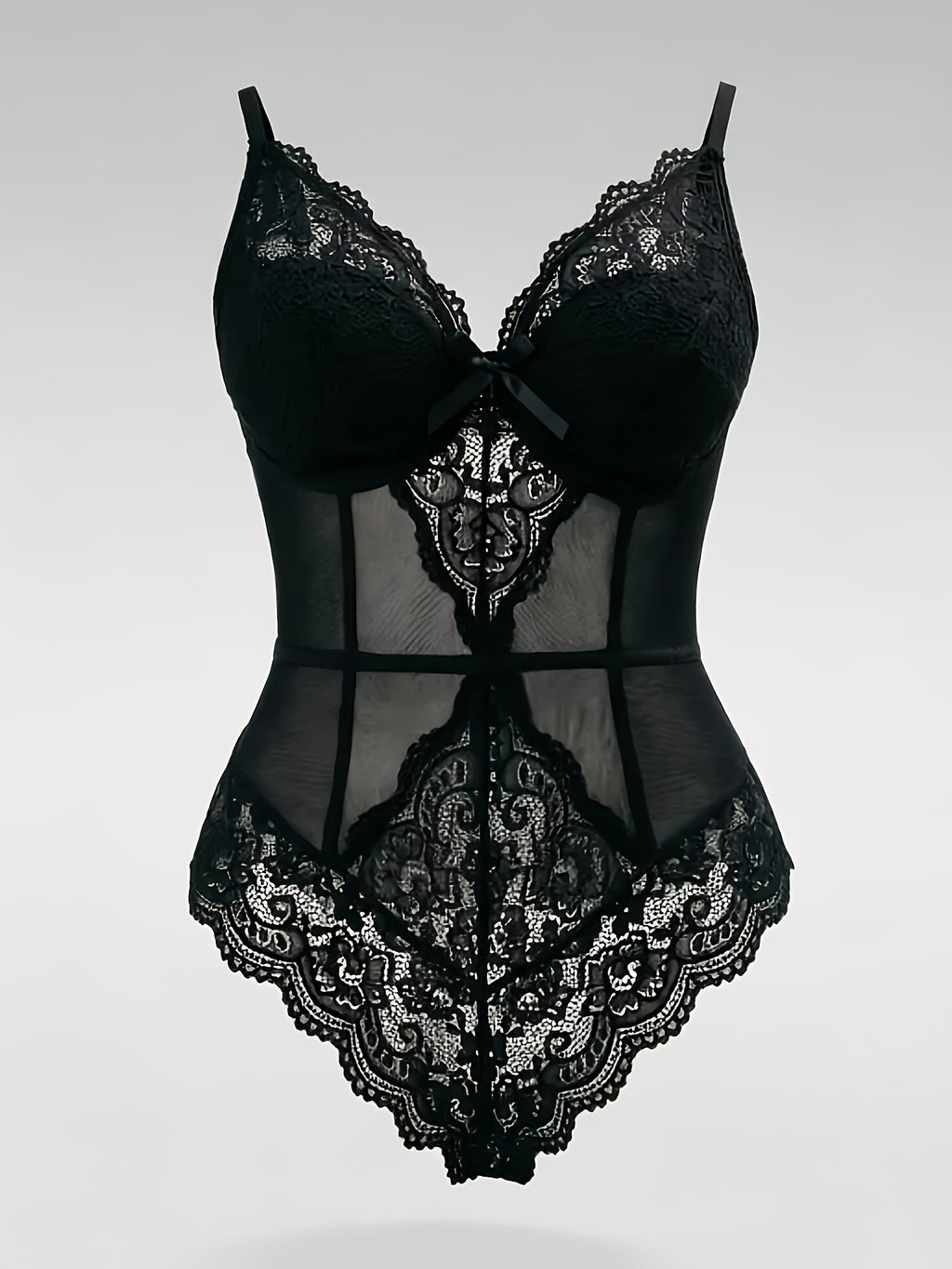 Body gainant grande taille en maille à imprimé fleuri, maille souple