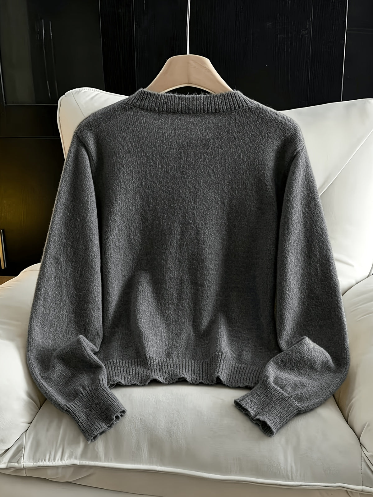 Pull grande taille à imprimé fleuri, coupe oversize, chaleur d'hiver, porté de face