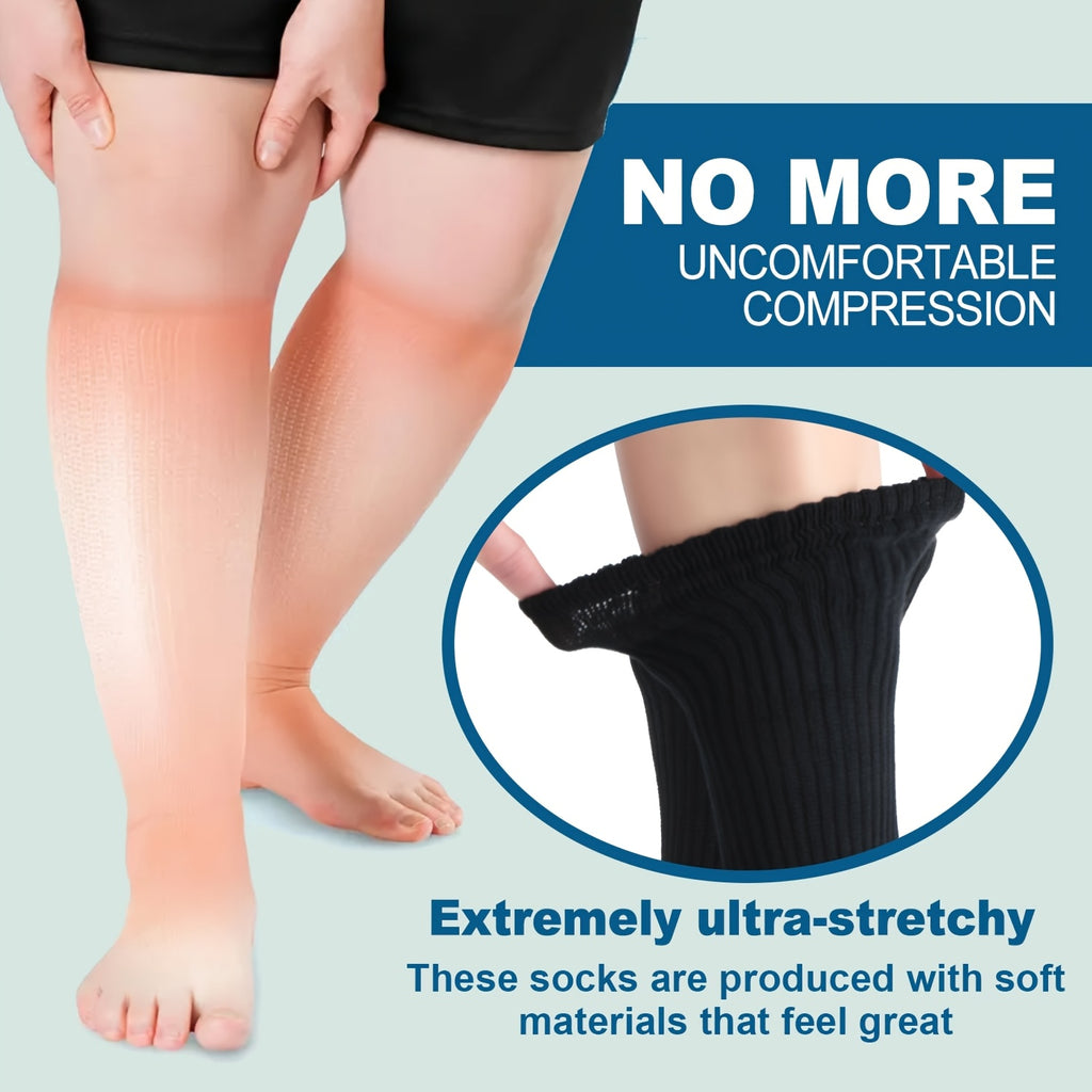 Chaussettes grande taille, toucher naturel, détail du tissu