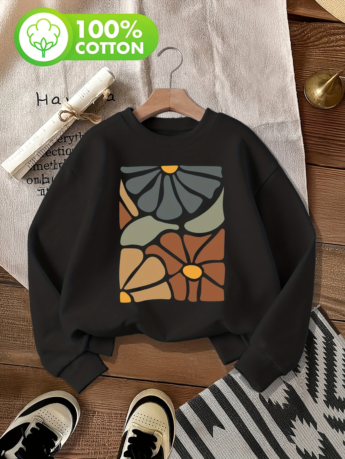 Pull grande taille, col rond, toucher naturel, chaleur d'hiver