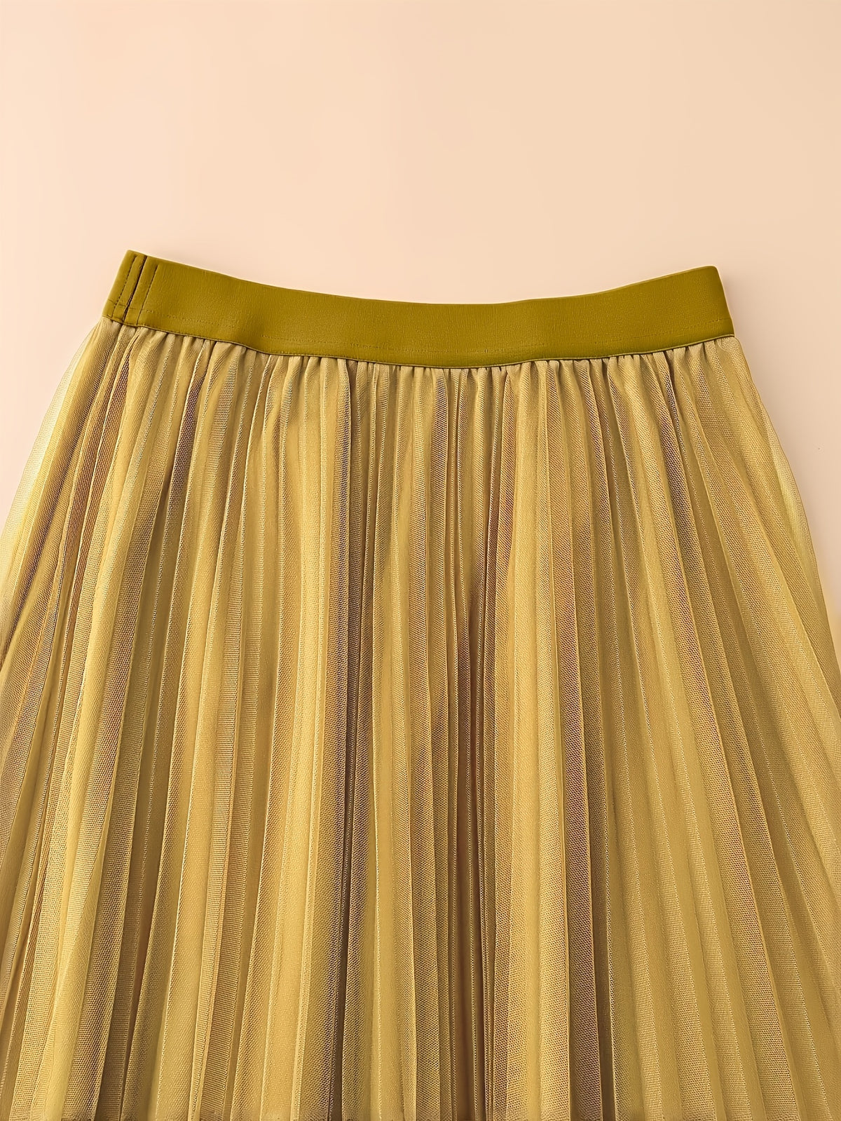 Jupe grande taille, plissés, allure élégante, autre coloris