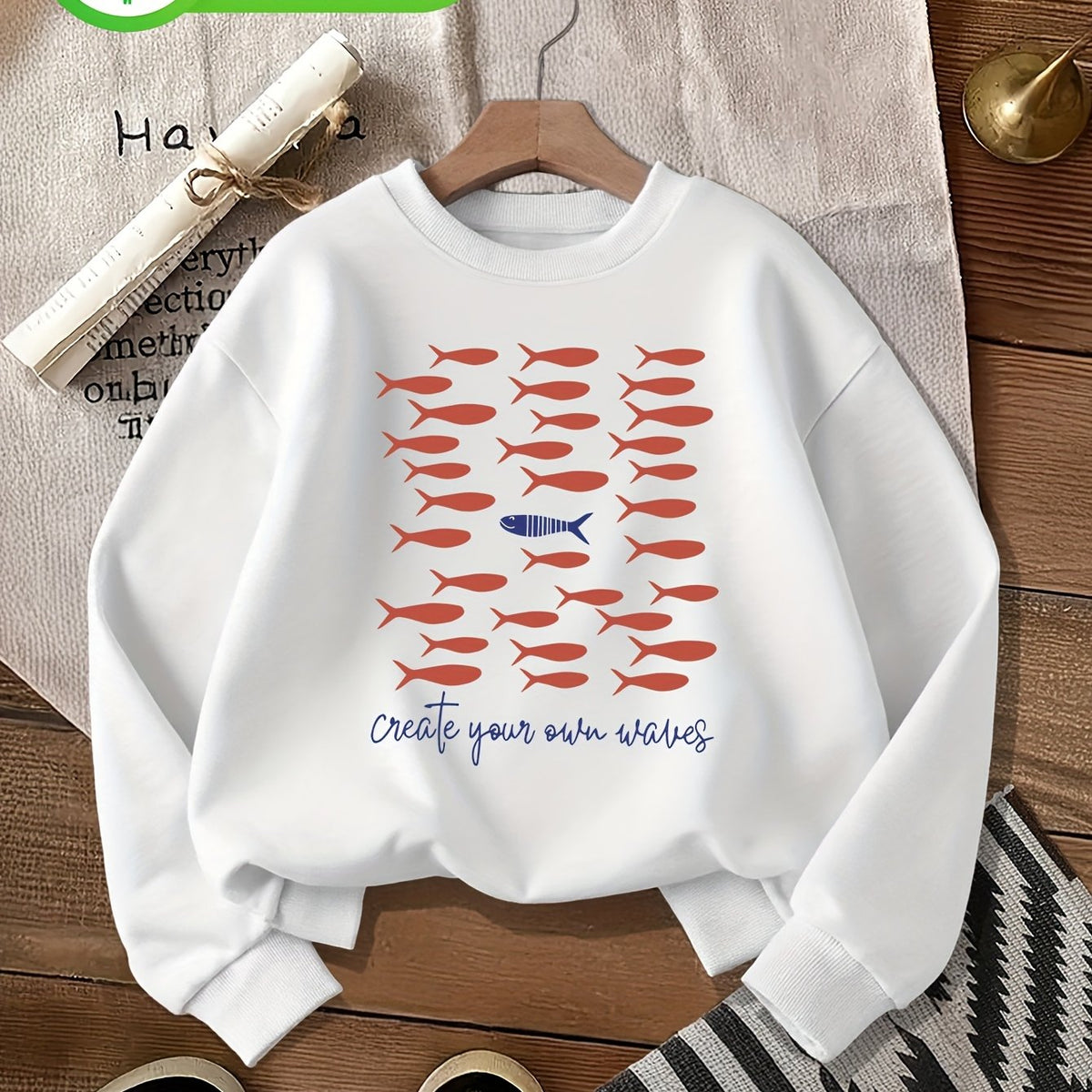 Pull grande taille, col rond, toucher naturel, chaleur d'hiver, vu de dos