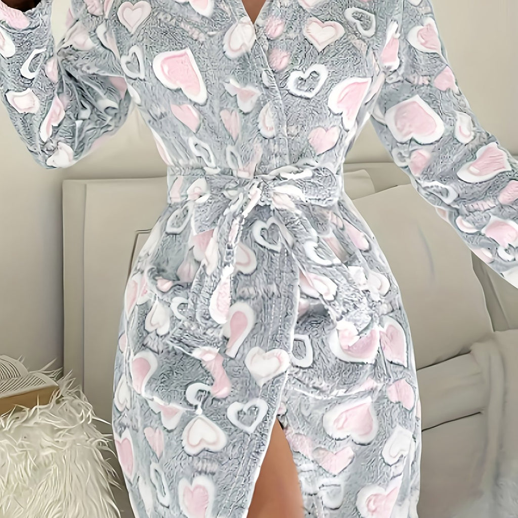 Peignoir grande taille, chaleur d'hiver — matière : polyester
