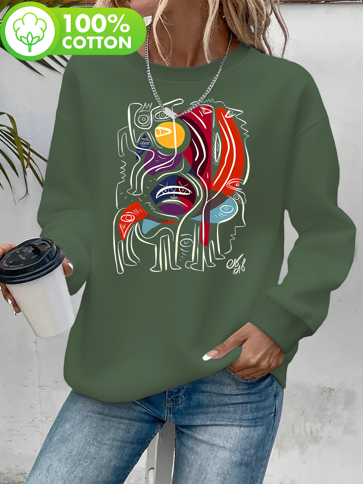 Pull grande taille, col rond, toucher naturel, chaleur d'hiver