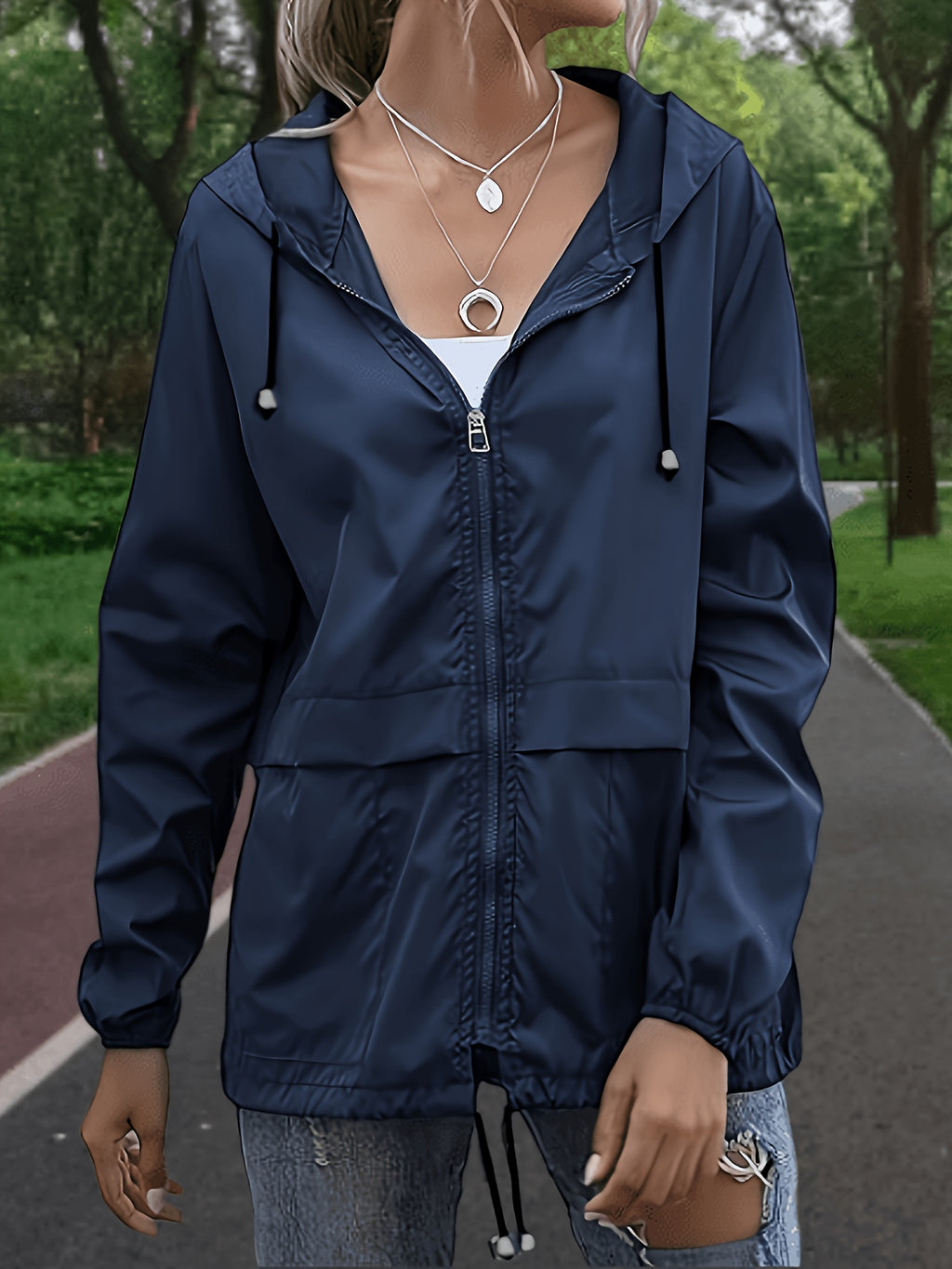 Top grande taille, coupe oversize, capuche, autre coloris