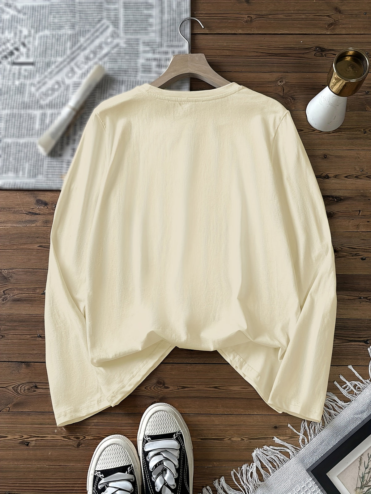 Robe grande taille, manches longues, toucher naturel, chaleur d'hiver, gros plan