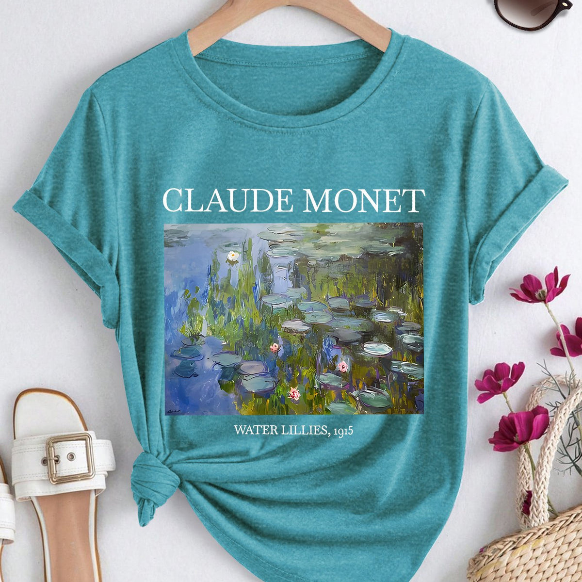 T-shirt grande taille, coupe ample, manches courtes — composition : 75% Polyester, 20% Viscose, 5% Élasthanne